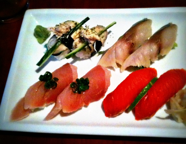 Nigiri sushi selection at Mashiko
